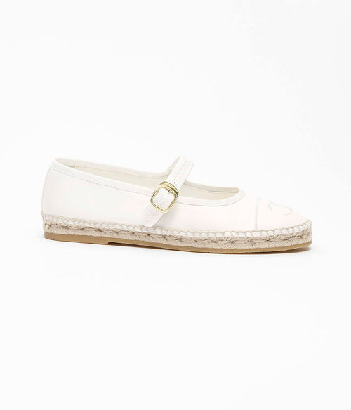 Chanel – Blanc Riviera CC Espadrille Flats