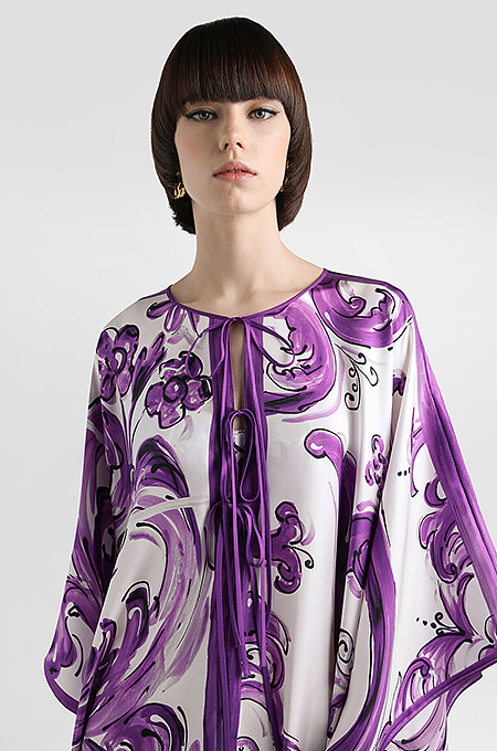 Dolce & Gabbana Majolica Reverie Twill Caftan Dress