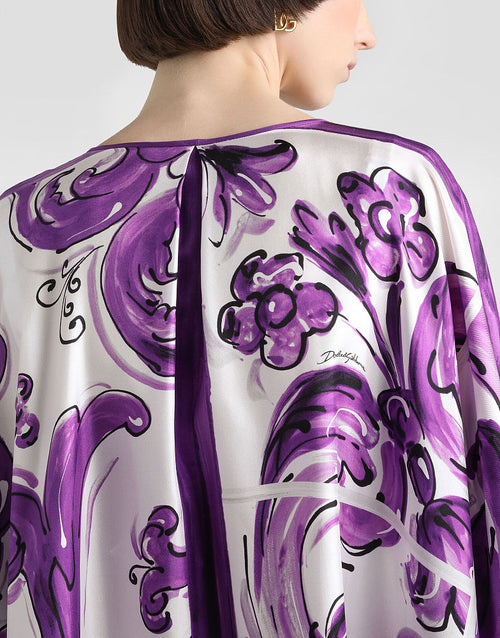 Dolce & Gabbana Majolica Reverie Twill Caftan Dress