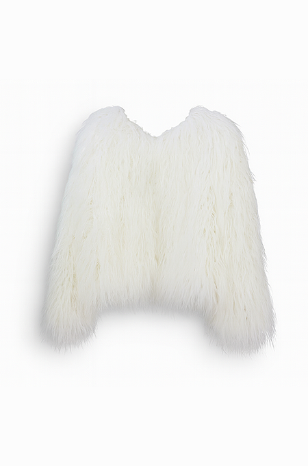 “Snowfall Luxe” Faux Fur Fluff Jacket – Ivory Dream