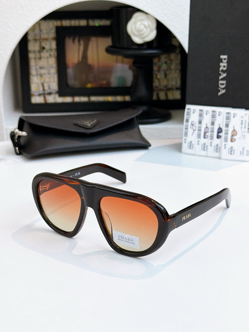 Prada – Plume Oversized Aviator Sunglasses