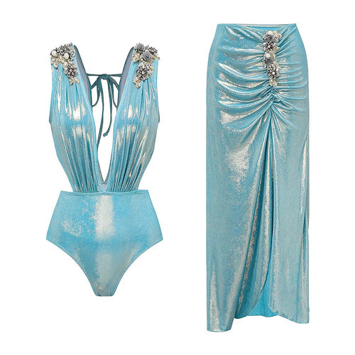 'Shari of Seas' Swimsuit/Skirt Set