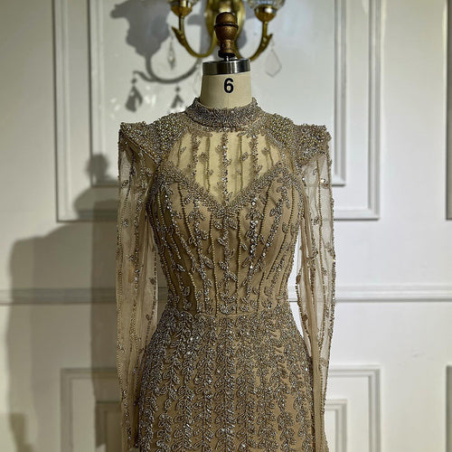 “Majesté d’Or” Imperial Beaded Illusion Gown