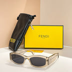 FENDI Roma Rectangular Sunglasses – Sculpted FF Temple Edition