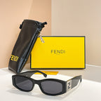 FENDI Roma Rectangular Sunglasses – Sculpted FF Temple Edition