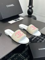 CC Satin Mule featuring Beige & Pink Satin Mule