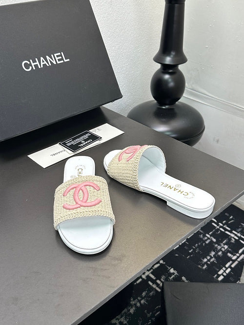 CC Satin Mule featuring Beige & Pink Satin Mule