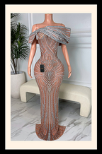 “Empress Nocturne” Sculpted Crystal Siren Gown