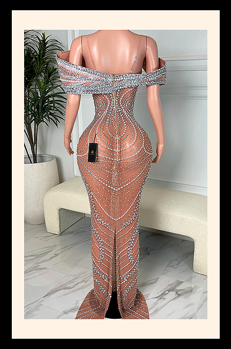“Empress Nocturne” Sculpted Crystal Siren Gown