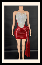 “Aurora Éclat Crystal-Burst Draped Mini Dress – Luxe Edition”