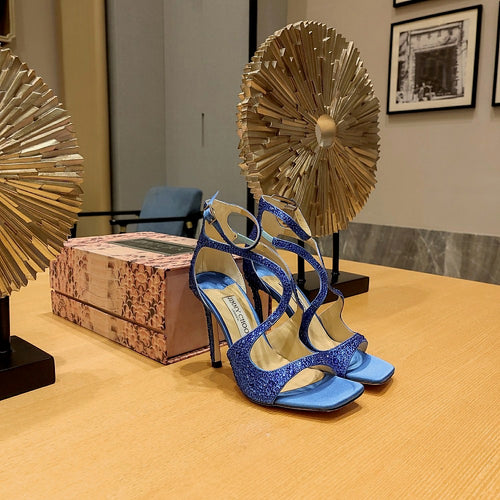 Jimmy Choo Luminara Crystal Wave Sandals – 36-41 (Multiple Colors)