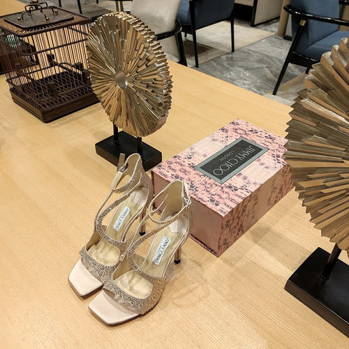 Jimmy Choo Luminara Crystal Wave Sandals – 36-41 (Multiple Colors)