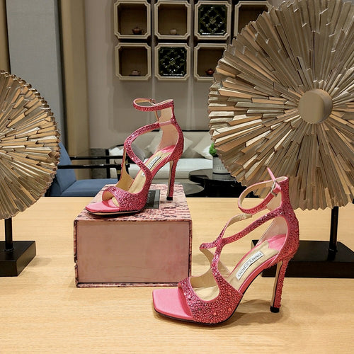 Jimmy Choo Luminara Crystal Wave Sandals – 36-41 (Multiple Colors)