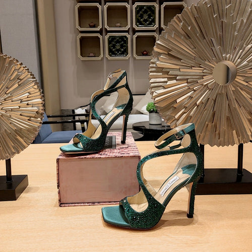 Jimmy Choo Luminara Crystal Wave Sandals – 36-41 (Multiple Colors)