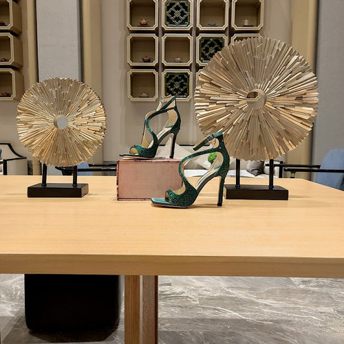 Jimmy Choo Luminara Crystal Wave Sandals – 36-41 (Multiple Colors)