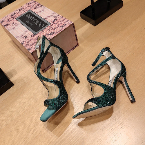 Jimmy Choo Luminara Crystal Wave Sandals – 36-41 (Multiple Colors)