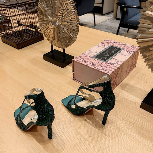 Jimmy Choo Luminara Crystal Wave Sandals – 36-41 (Multiple Colors)