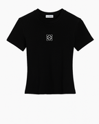 Loewe Monogram Embroidered Fitted Tee – Noir Edition