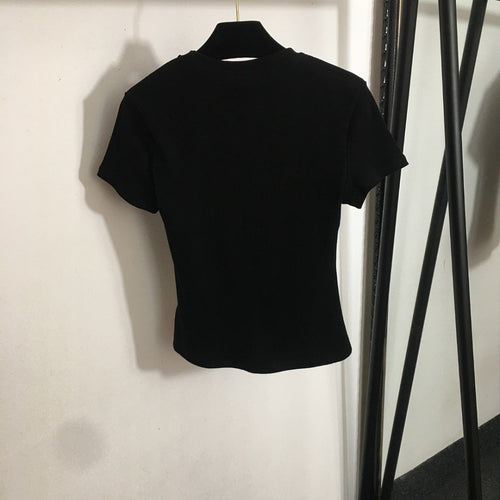 Loewe Monogram Embroidered Fitted Tee – Noir Edition