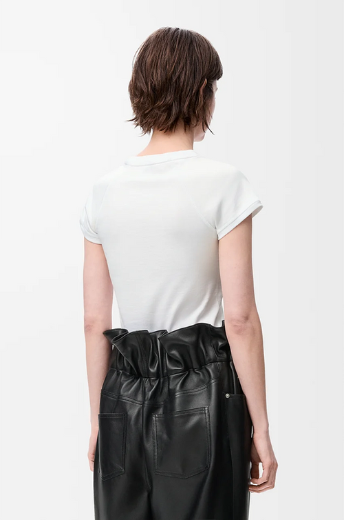 Loewe Embroidered Monogram Fitted Tee – Blanc Edition