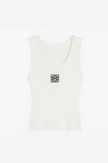 Loewe Anagram Ribbed Tank – Noir & Blanc Edition