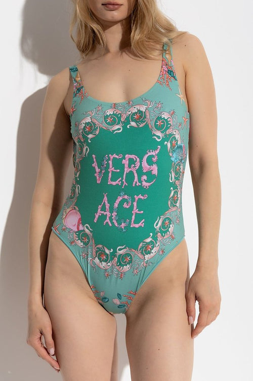 Versace “Medusa Mare” Baroque One-Piece Swimsuit