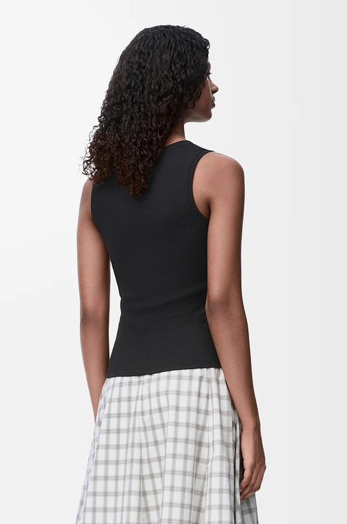 Loewe Anagram Ribbed Tank – Noir & Blanc Edition