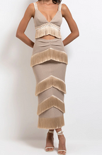 'Meesa' Fringe Maxi Skirt