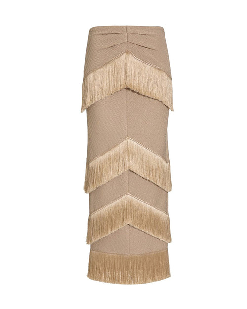 'Meesa' Fringe Maxi Skirt