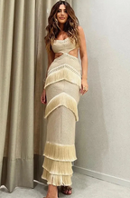 'Seena Leir' Fringed Maxi Dress