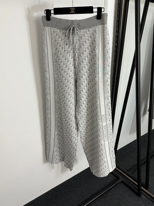 Christian Dior Oblique Knit Lounge Set – Heather Grey Edition