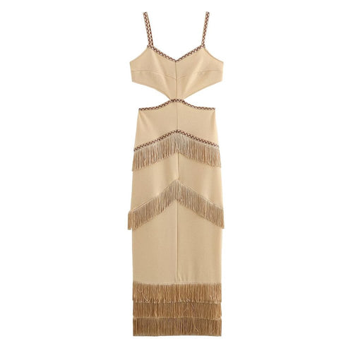 'Seena Leir' Fringed Maxi Dress