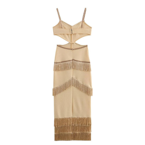 'Seena Leir' Fringed Maxi Dress