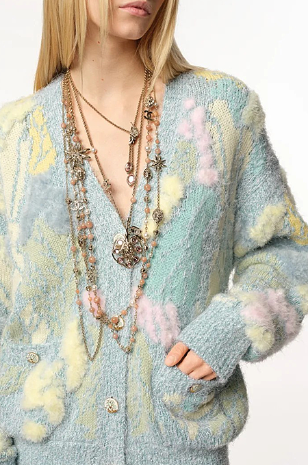 Chanel Jardin d’Hiver Bouclé Floral Knit Set