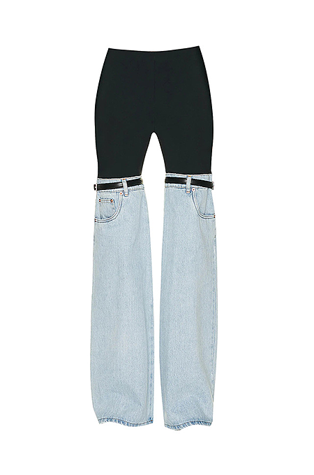 “Duality Drape” Hybrid Denim Sculpt Pants