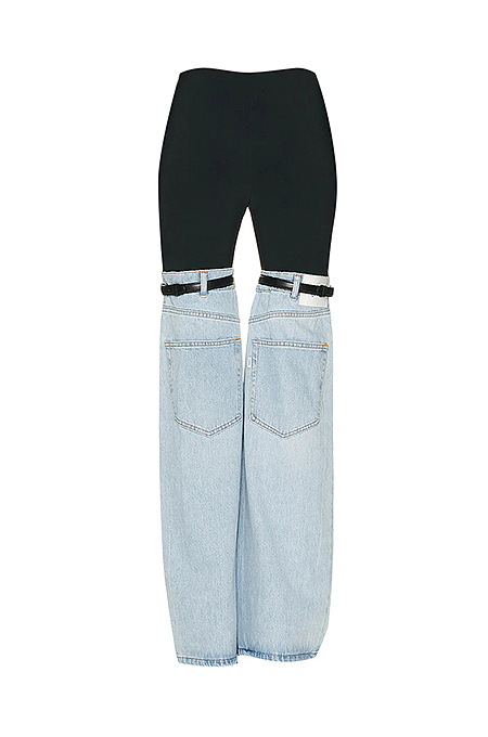 “Duality Drape” Hybrid Denim Sculpt Pants
