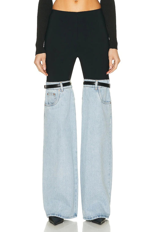 “Duality Drape” Hybrid Denim Sculpt Pants