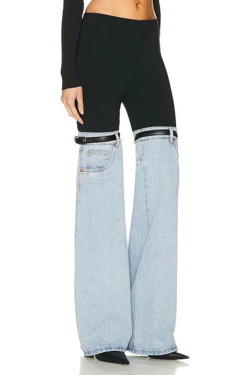 “Duality Drape” Hybrid Denim Sculpt Pants
