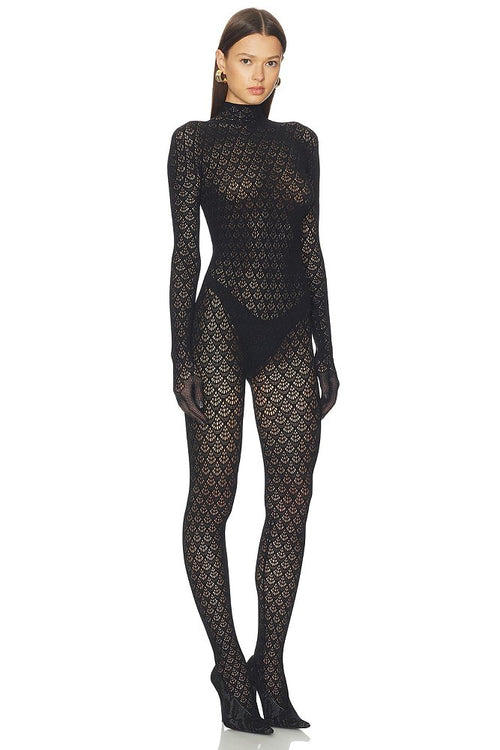 Dentelle Illusion Catsuit -Sculpted Lace Edition