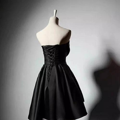 Noir Élégance Corset Gown