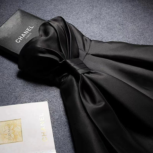 Noir Élégance Corset Gown