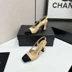 Chanel Épure Slingback Pumps – Beige & Noir Heritage Edition