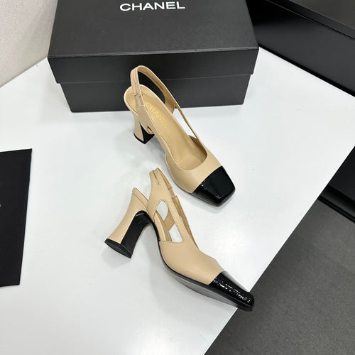 Chanel Épure Slingback Pumps – Beige & Noir Heritage Edition