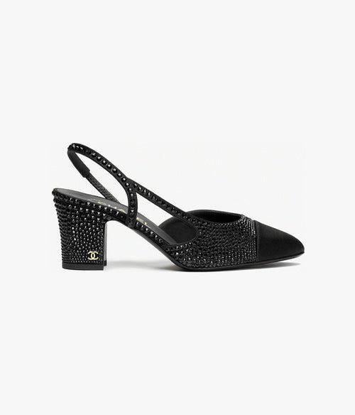 Chanel Éclat Nuit Slingback Pumps – Crystal Noir Edition