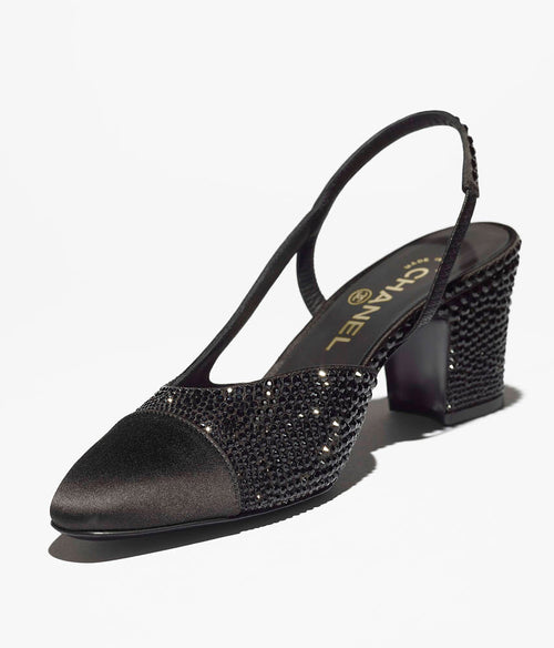 Chanel Éclat Nuit Slingback Pumps – Crystal Noir Edition