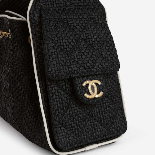 Chanel 25 Raffia Mini Handbag – Noir Riviera Édition