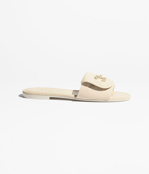 Chanel Quilted Raffia Slide Sandals – Blanc Riviera