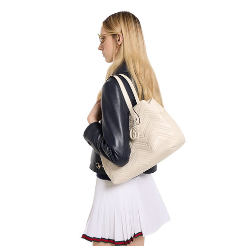 Gucci GG Marmont Matelassé Tote – Crème Élite