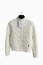Dior CD Quilted Knit Zip Jacket -Ivory