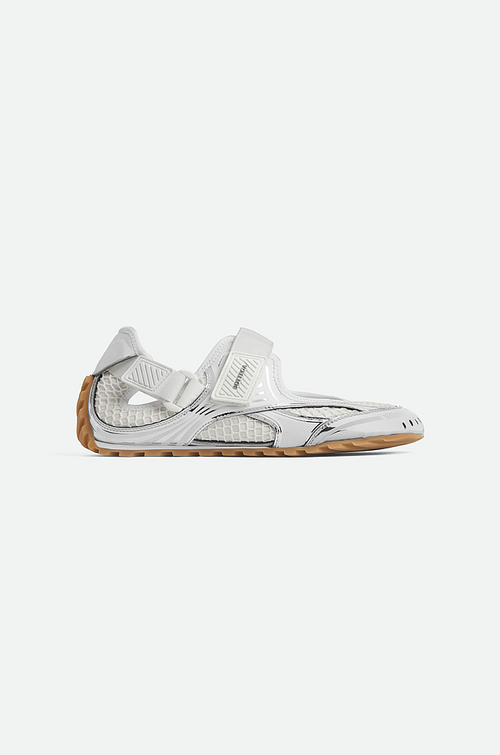 Bottega Veneta Orbit Flash Mary-Jane Sneaker – Bianco Futuro